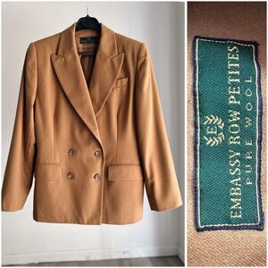 Embassy Row 100% Wool Jacket Blazer 8 Petite